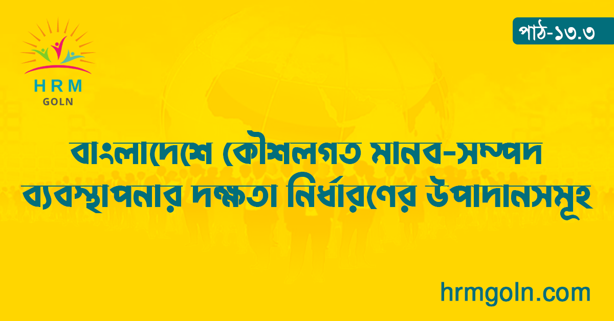 বাংলাদেশে কৌশলগত মানব-সম্পদ ব্যবস্থাপনার দক্ষতা নির্ধারণের উপাদানসমূহ 1 বাংলাদেশে কৌশলগত মানব-সম্পদ ব্যবস্থাপনার দক্ষতা নির্ধারণের উপাদানসমূহ